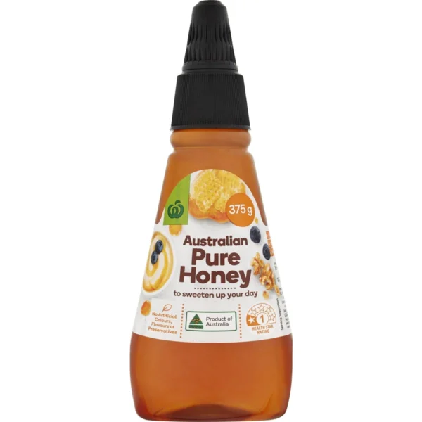 Woolworths Pure Honey Twist & Squeeze 375g - The Australian Products