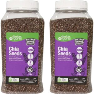 Absolute Organic Natural Chia Seeds 1.5kg x 2