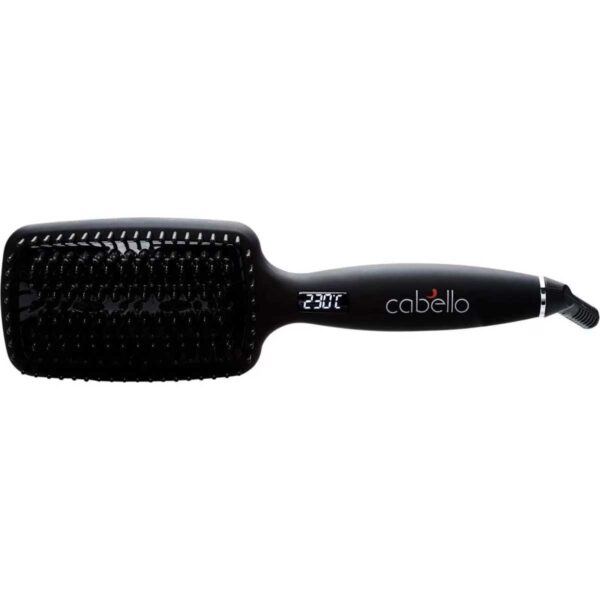 Cabello Luxe Hair Straightening Brush - Matt Black