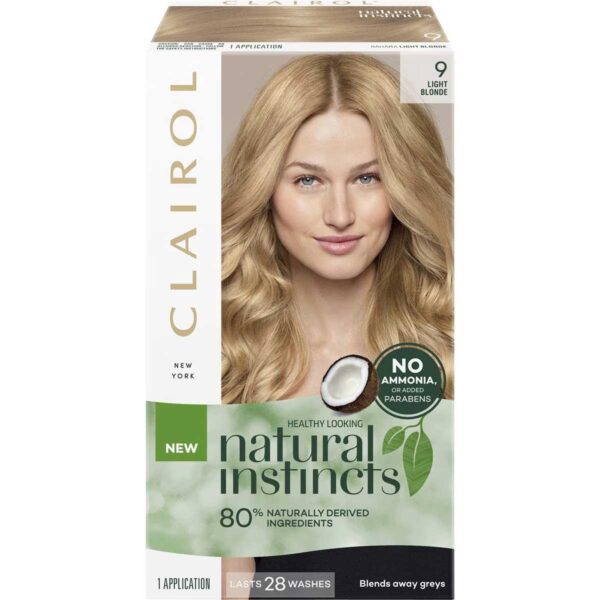 Clairol Natural Instincts Hair Colour 9 Light Blonde Each