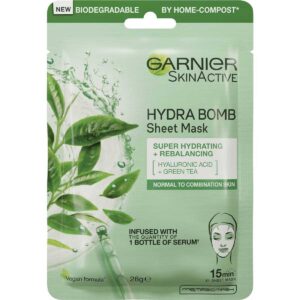 Garnier Hydra Bomb Tissue Face Mask Green Tea Each