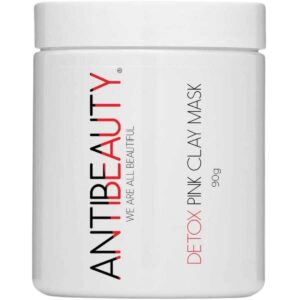 AntiBeauty Detox Pink Clay Mask 100% Vegan Infused with Aloe Vera and Coconut 90g