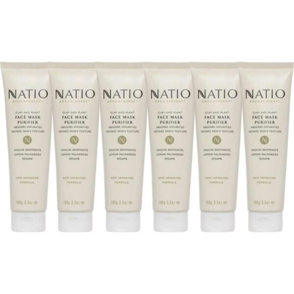 Natio Aromatherapy Clay And Plant Face Mask Purifier 100g x 6