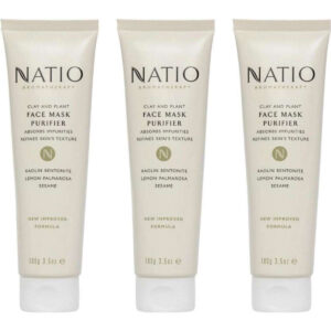 Natio Aromatherapy Clay And Plant Face Mask Purifier 100g x 3