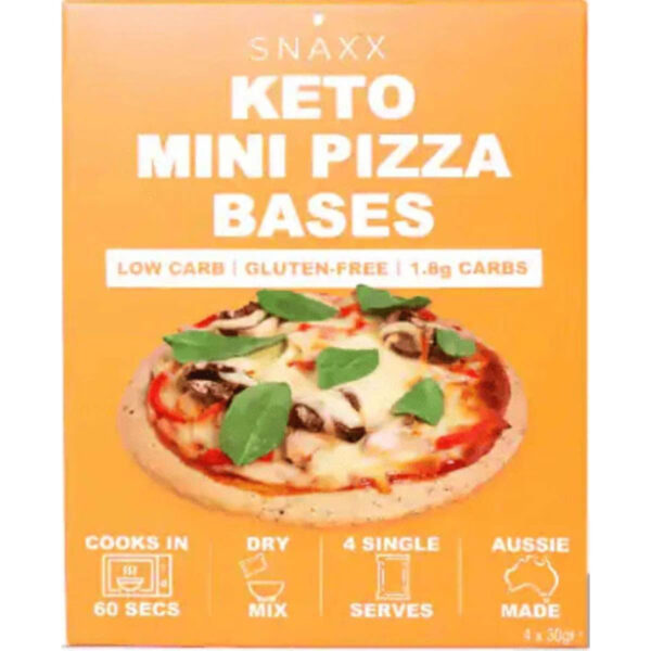 Snaxx One Minute Keto Mini Pizza Bases 4 x 30g