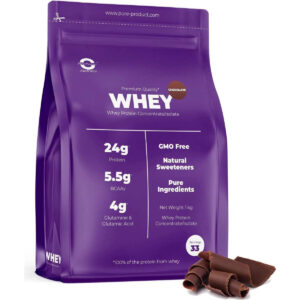 Pure Product Australia Whey Protein Isolate/ Concentrate 2kg Chocolate No Shaker Glass