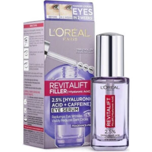 L'Oreal Paris Revitalift Filler 2.5% Hyaluronic Acid + Caffeine Eye Serum 20mL