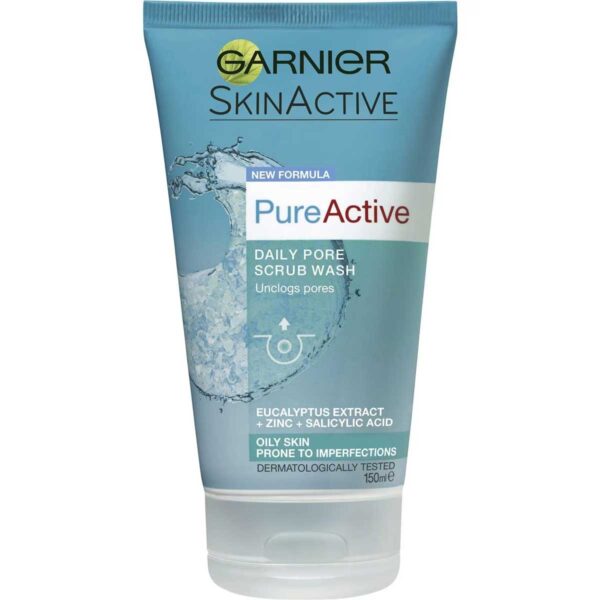 Garnier Pure Active Anti Acne Daily Pore Scrub Wash 150ml