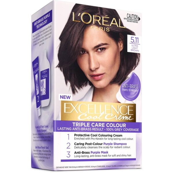 L'oreal Excellence Cool Crème Hair Ultra Light Brown Hair Colour Each